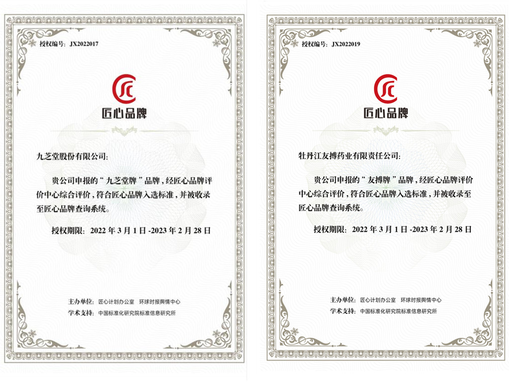 “太阳成集团tyc9728牌”、“友搏牌”入选2021匠心品牌评价榜单